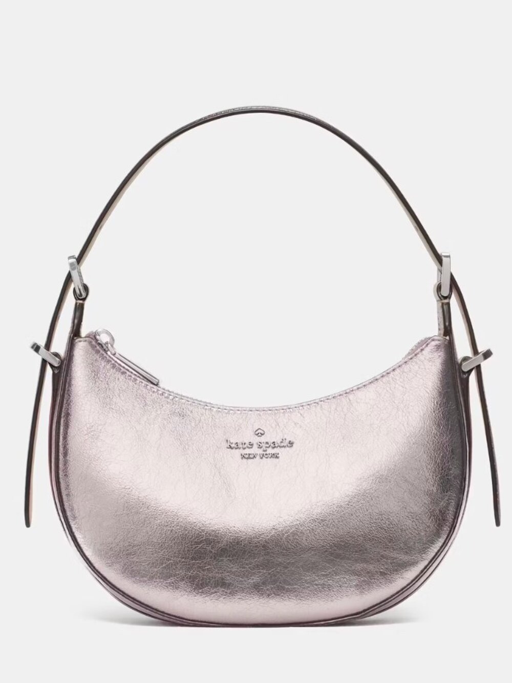 Kate Spade Nova Crinkle Metallic Small Crescent Shoulder Bag